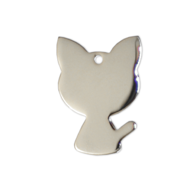 Cat Tags - Silver - 22mm - (10 pieces)