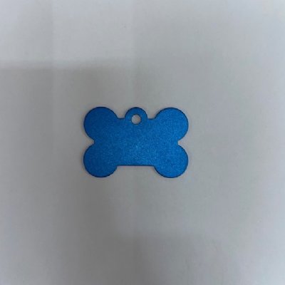 Dog Bone Tags - Blue - 38mm (10 Piece)