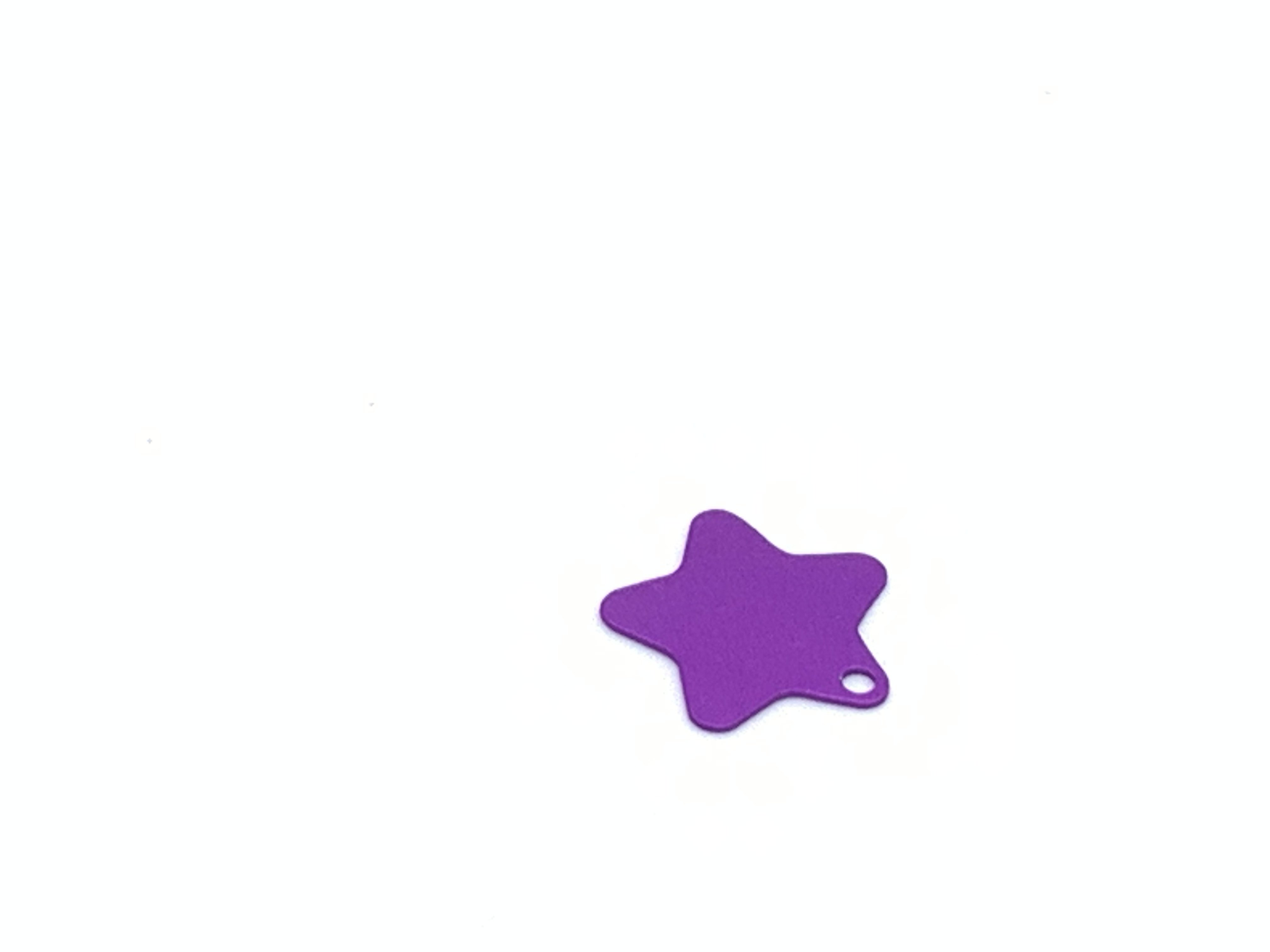 Star Tags - Purple - 37mm (10 piece)