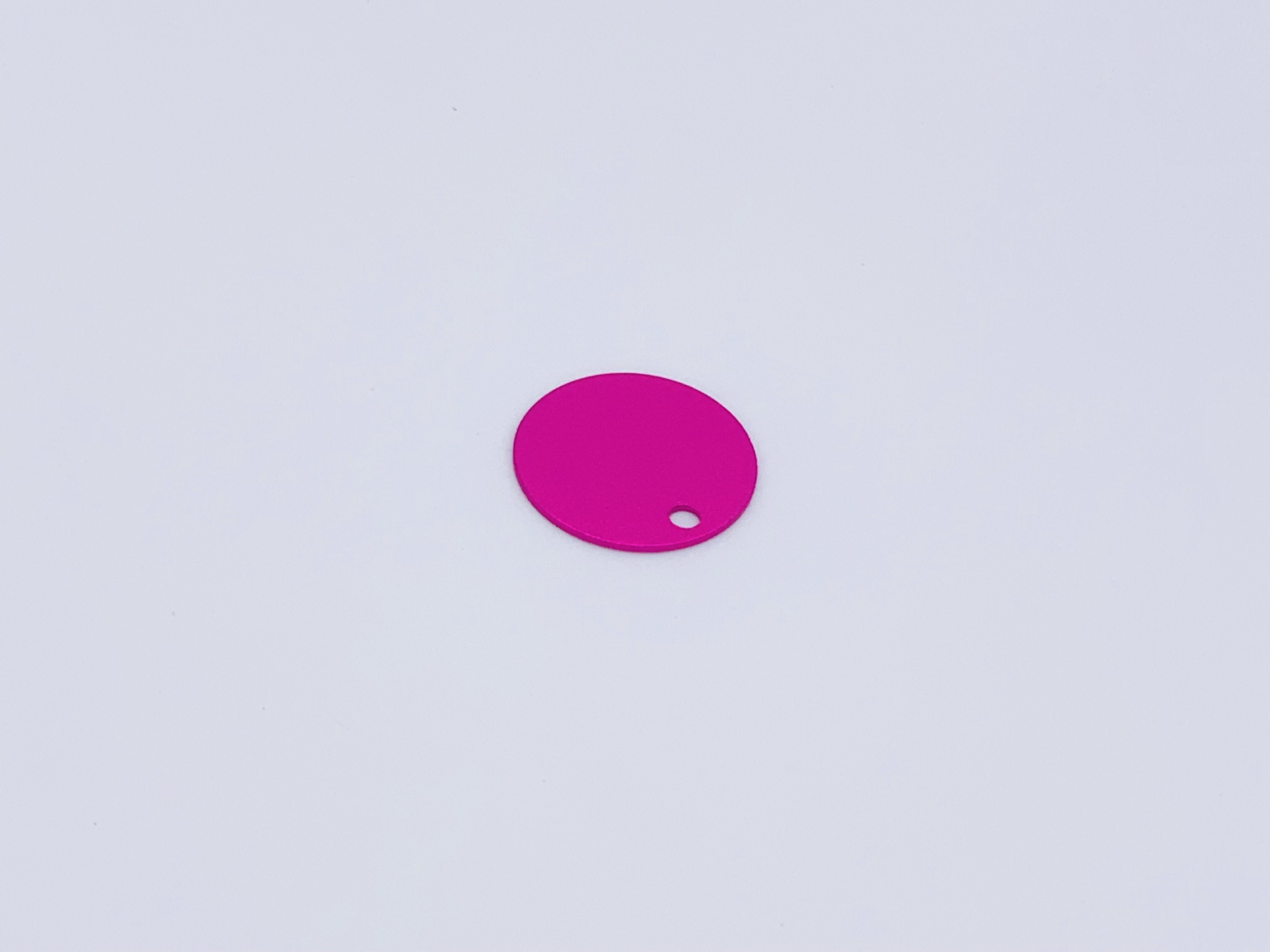 Circular Tags - Pink - 20mm (10 piece)