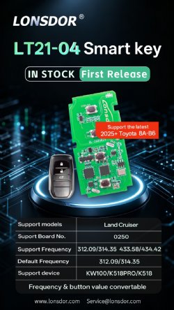 Lonsdor Toyota 8A-B6 Smart Key