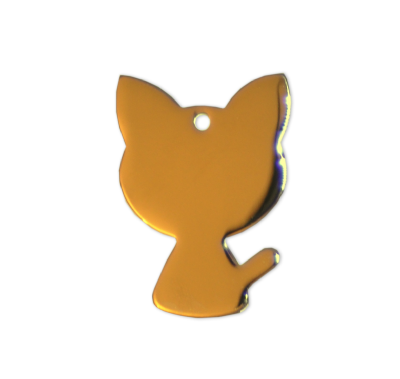 Cat Tags - Gold - 22mm - (10 pieces)